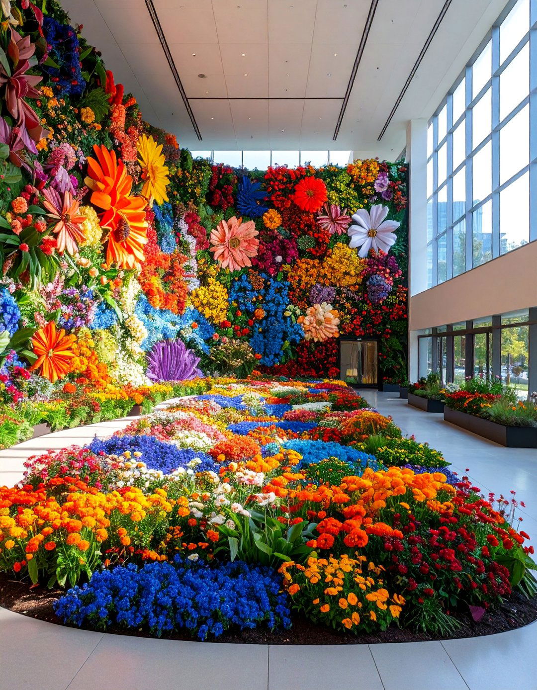 Mixed Media Botanical Collage - 25 Flower Murals on Buildings