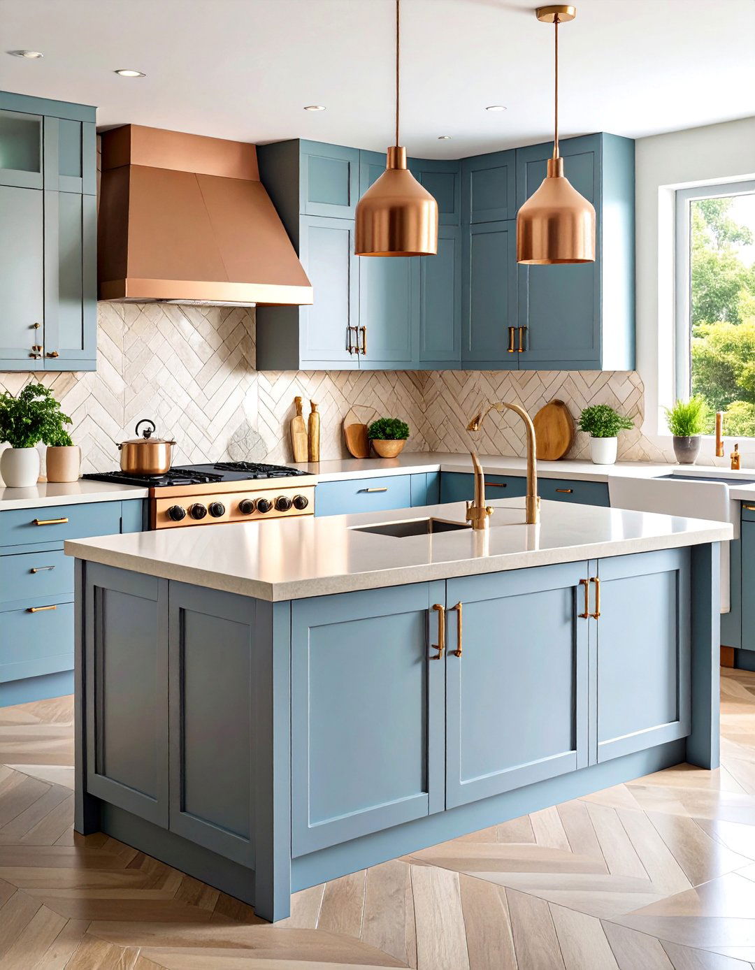 Mixed Metal Accent Kitchen Floor Tiles - 25 Kitchen Floor Tile Ideas