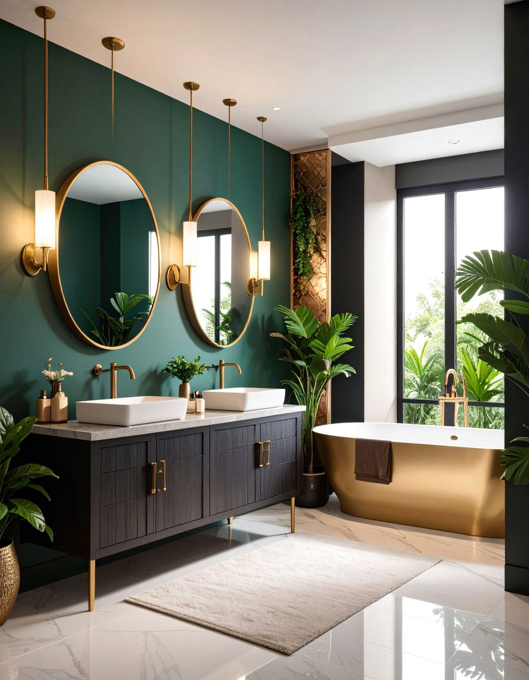 Mixed Metal Half Bathroom with Contemporary Sophistication - 25 Half Bathroom Ideas