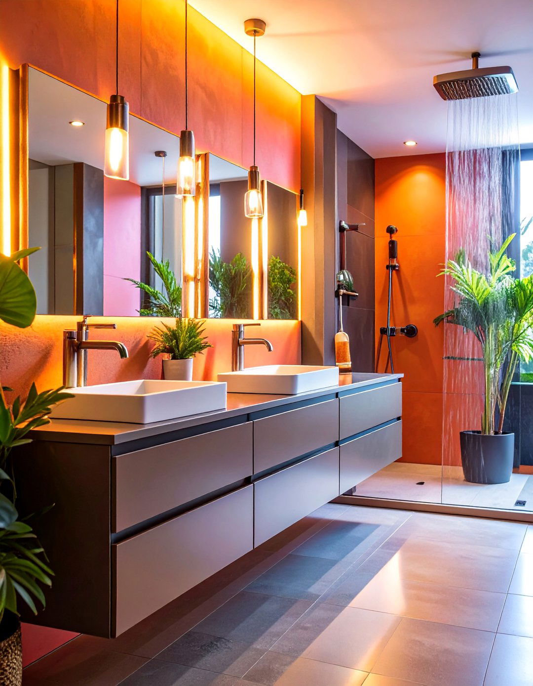 Mixed Metal Hardware Modern Bathroom - 25 Modern Bathroom Ideas