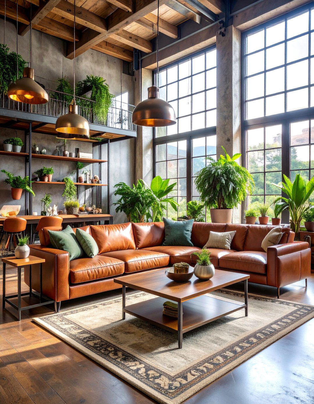 Mixed Metal Living Room with Industrial Touches - 25 Eclectic Interior Design Ideas