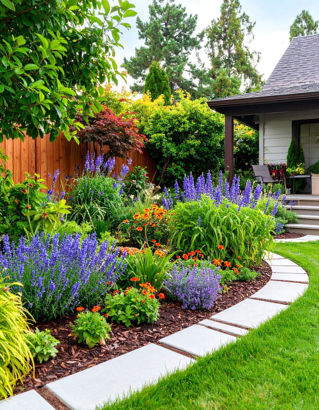 Mixed Perennial Border Garden - 25 Front Yard Texas Flower Bed Ideas