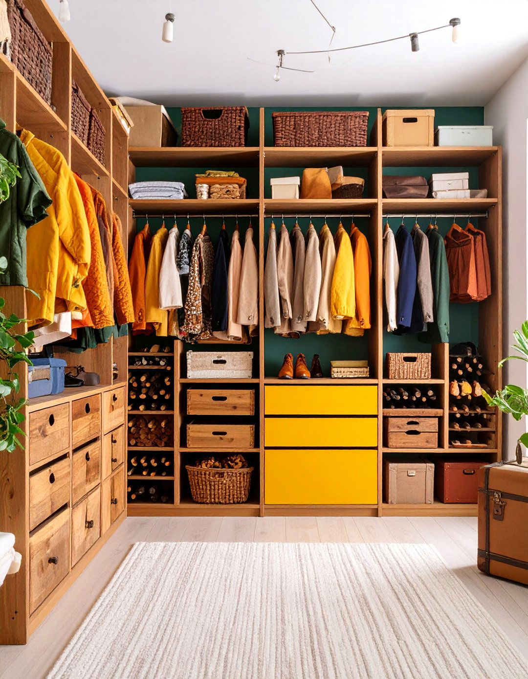Mixed Reclaimed Wood Closet with Patchwork Design - 25 Rustic Closet Ideas