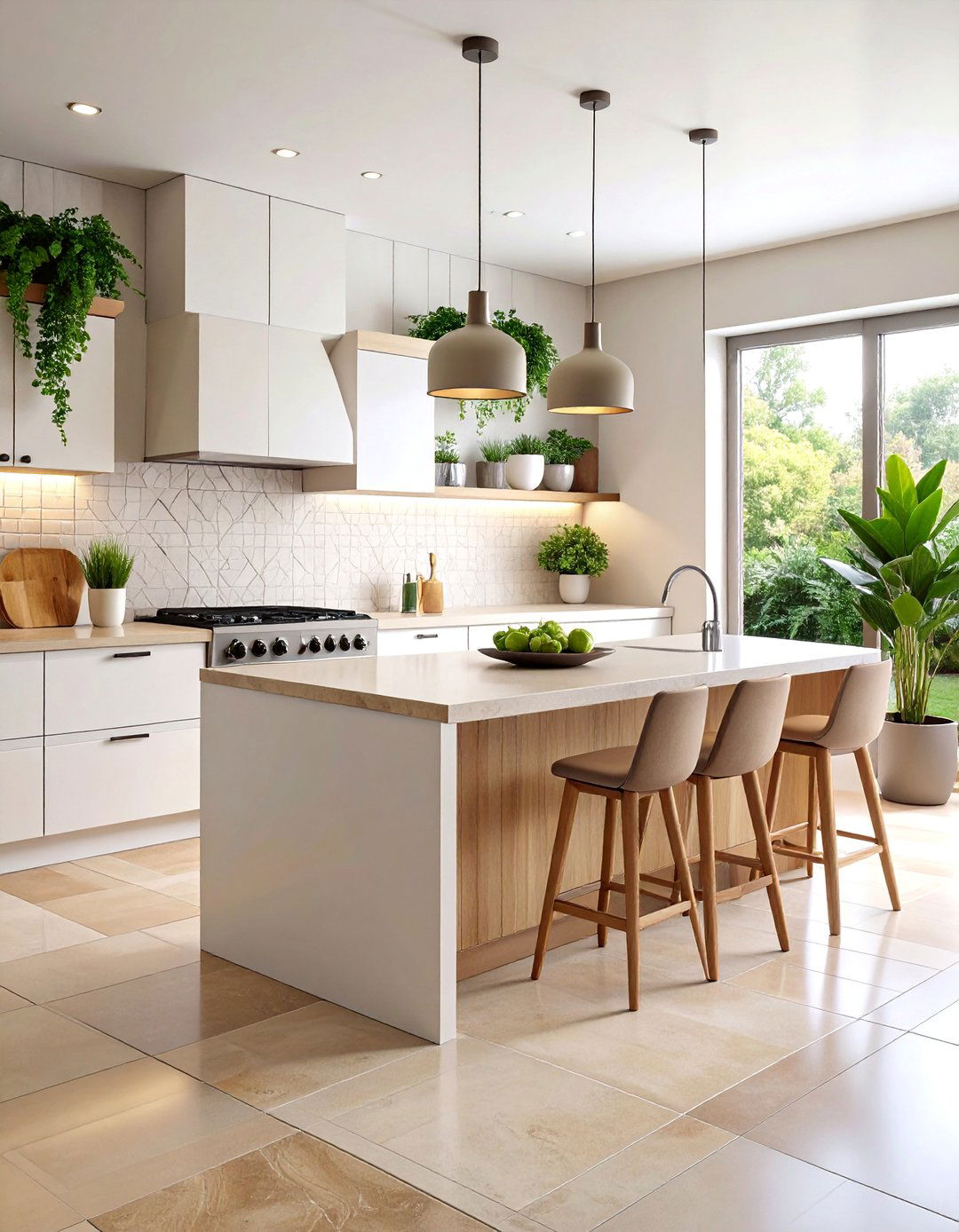 Mixed Size Tile Combinations - 25 Kitchen Splashback Ideas