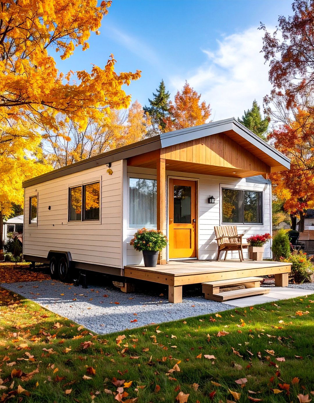 Mixed Texture Design with Complementary Materials - 25 Mobile Home Siding Design Ideas