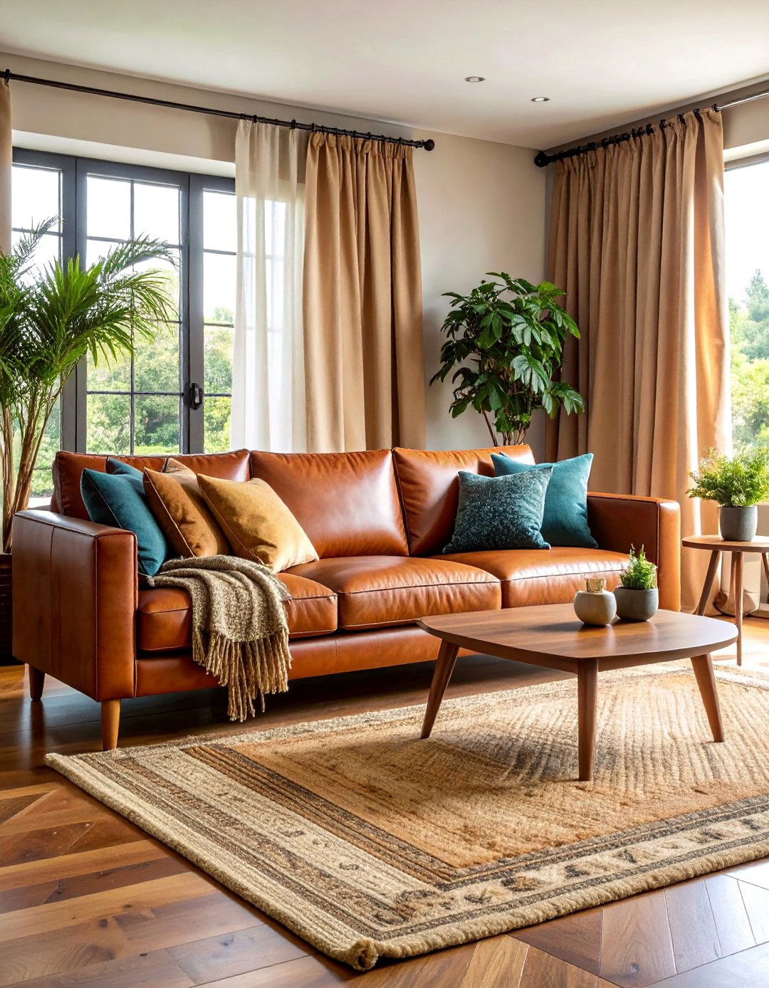 Mixed Texture Layering Approach - 25 Transitional Living Room Ideas