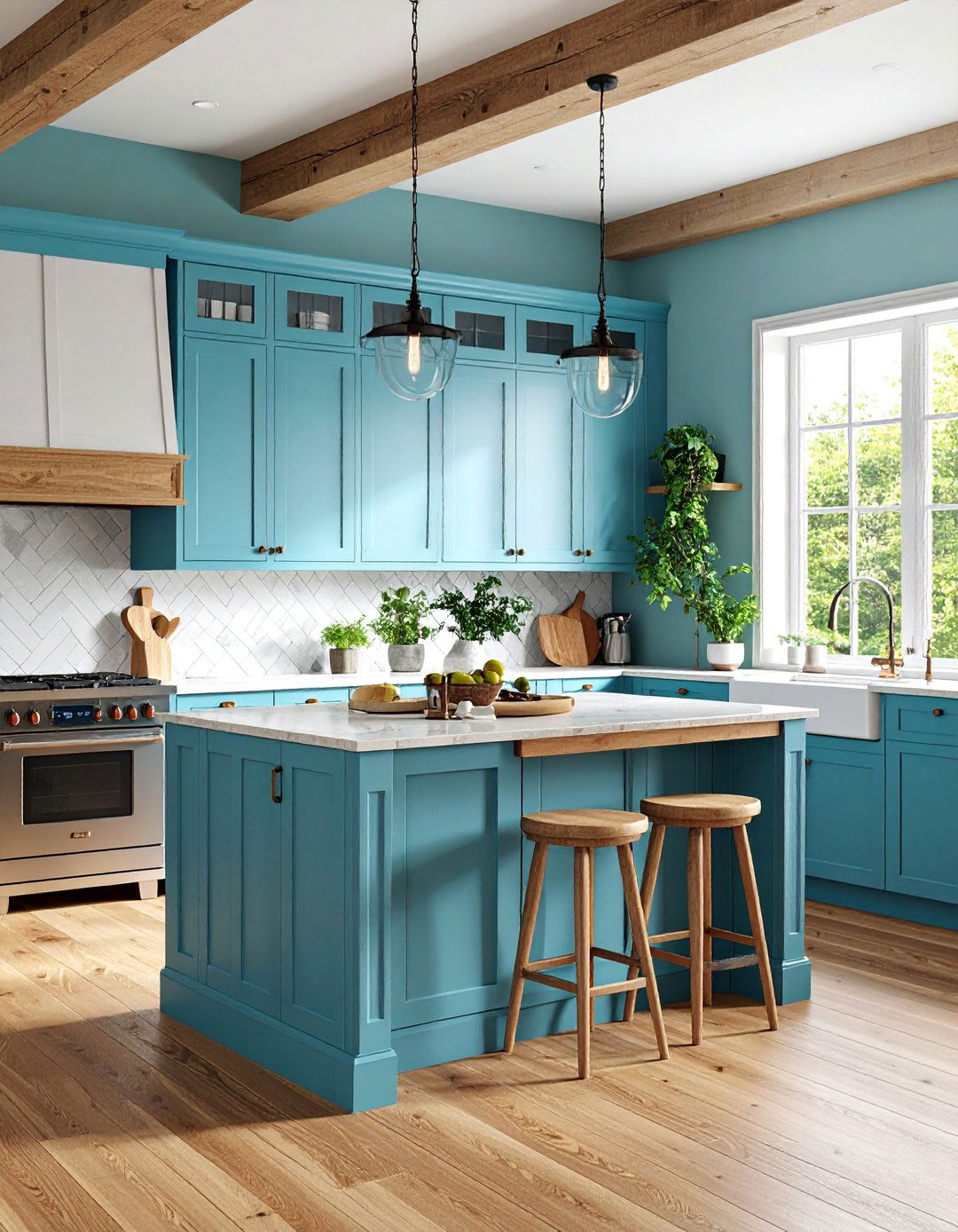 Mixed Wood Tone Kitchen Design - 25 French Country Kitchen Ideas