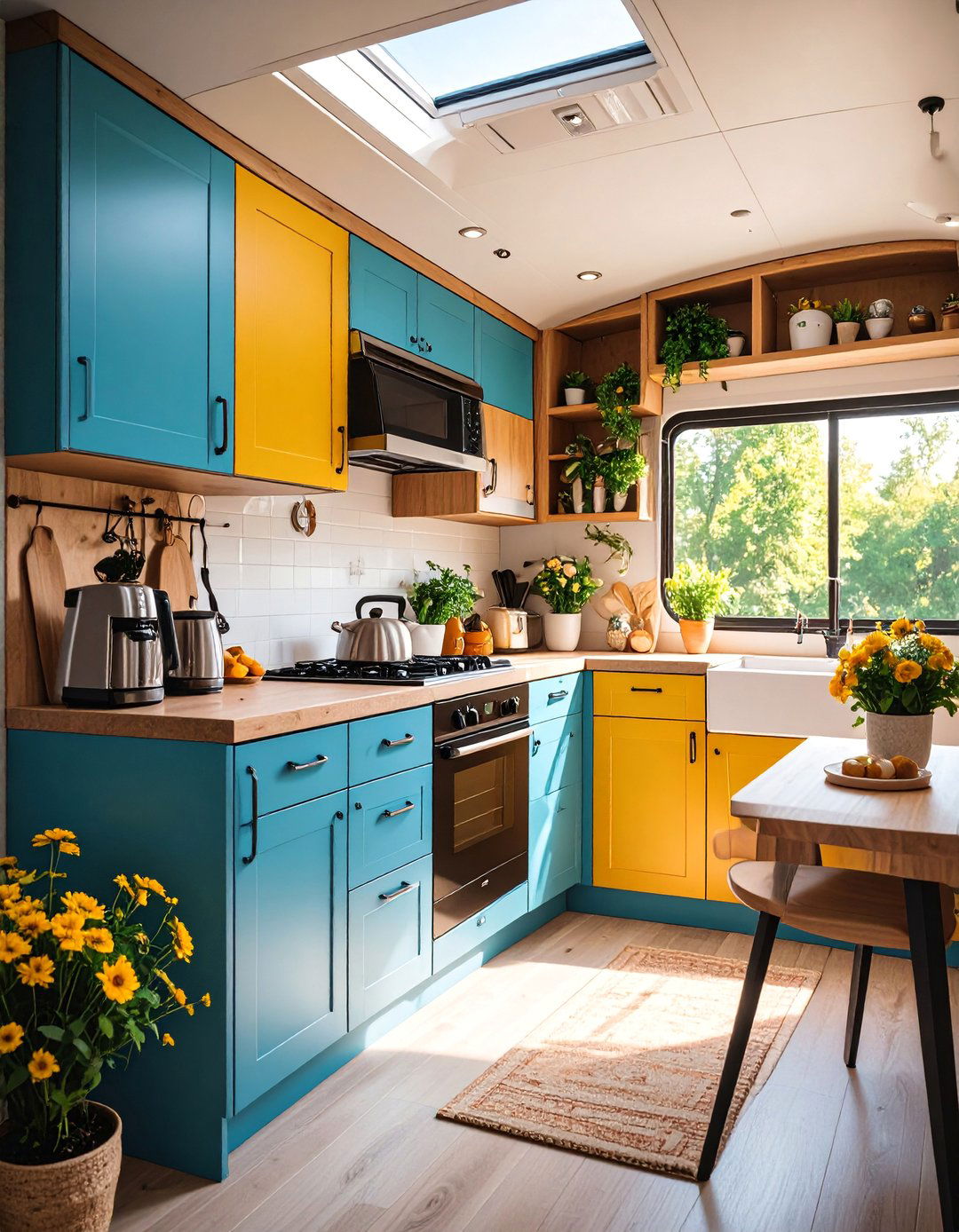 Mobile Home Kitchen with Hidden Appliance Garage - 25 Mobile Home Kitchen Ideas