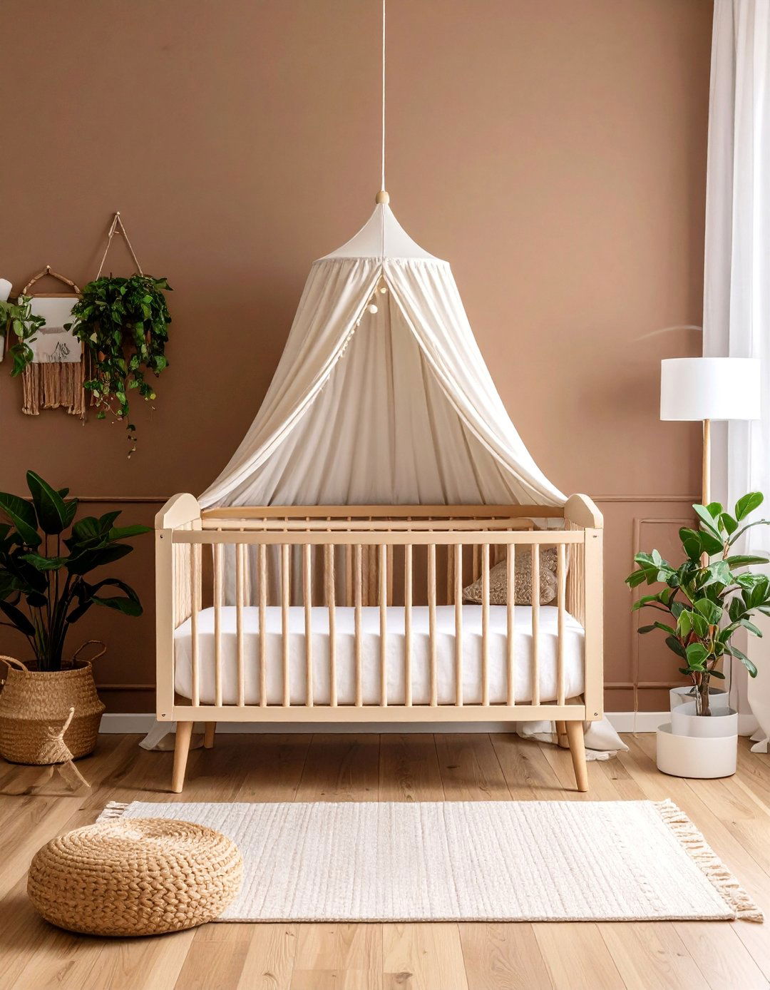 Mocha Mousse Warmth with Cream Accents - 25 Nursery Color Ideas