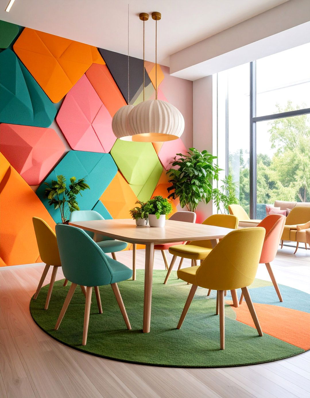 Modern Acoustic Felt Dining Room Wall Paneling - 25 Dining Room Wall Paneling Ideas