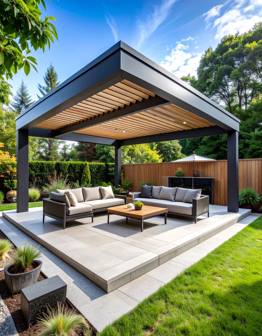 Modern Aluminum Louvered Roof System - 25 Covered Patio Ideas