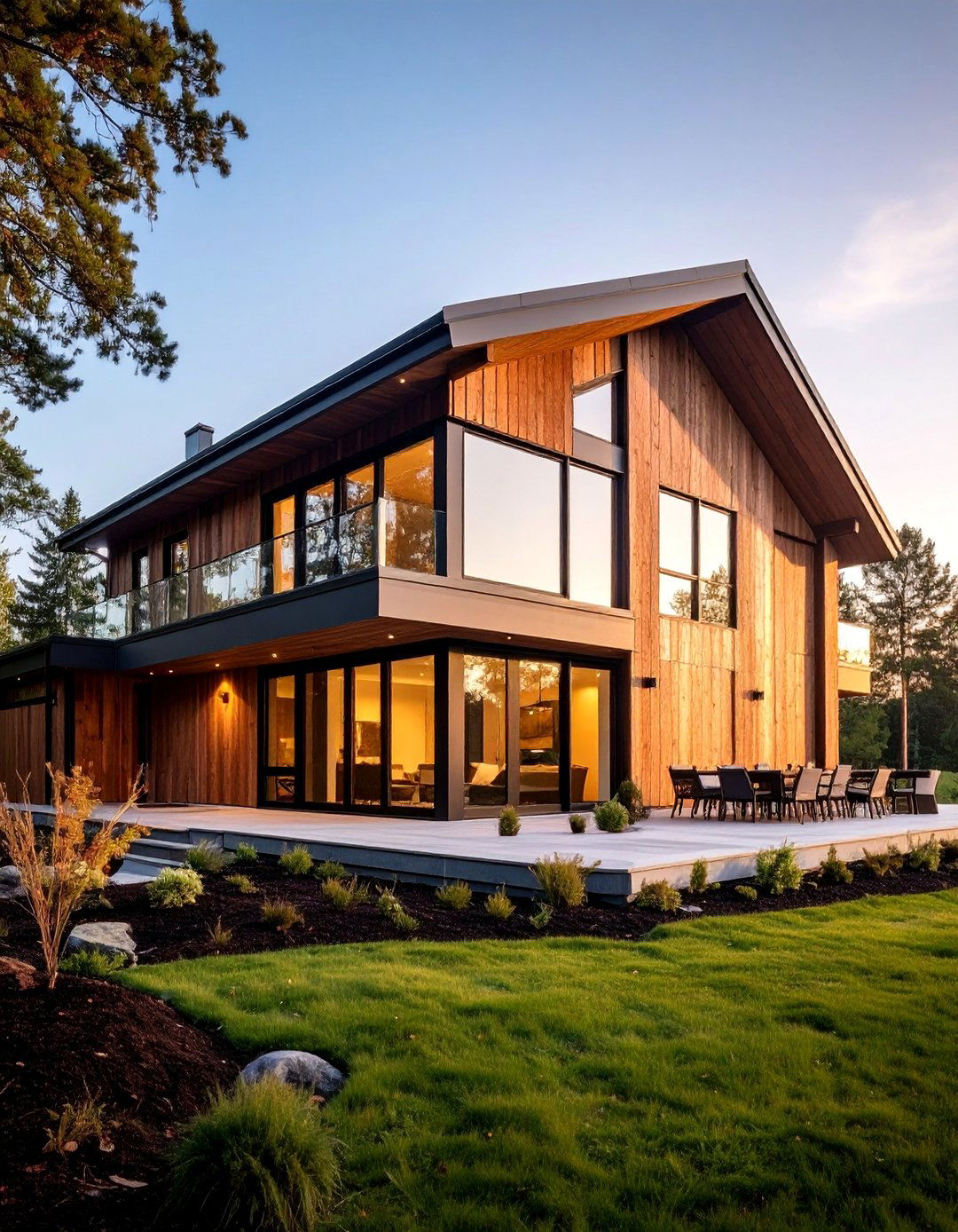 Modern Barn House with Mixed Siding Materials - 25 Barn House Exterior Ideas