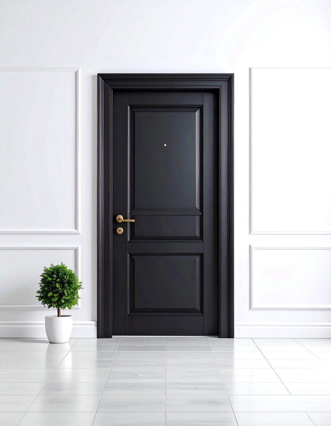 Modern Black Door Trim for Bold Contrast - 25 Door Trim Ideas