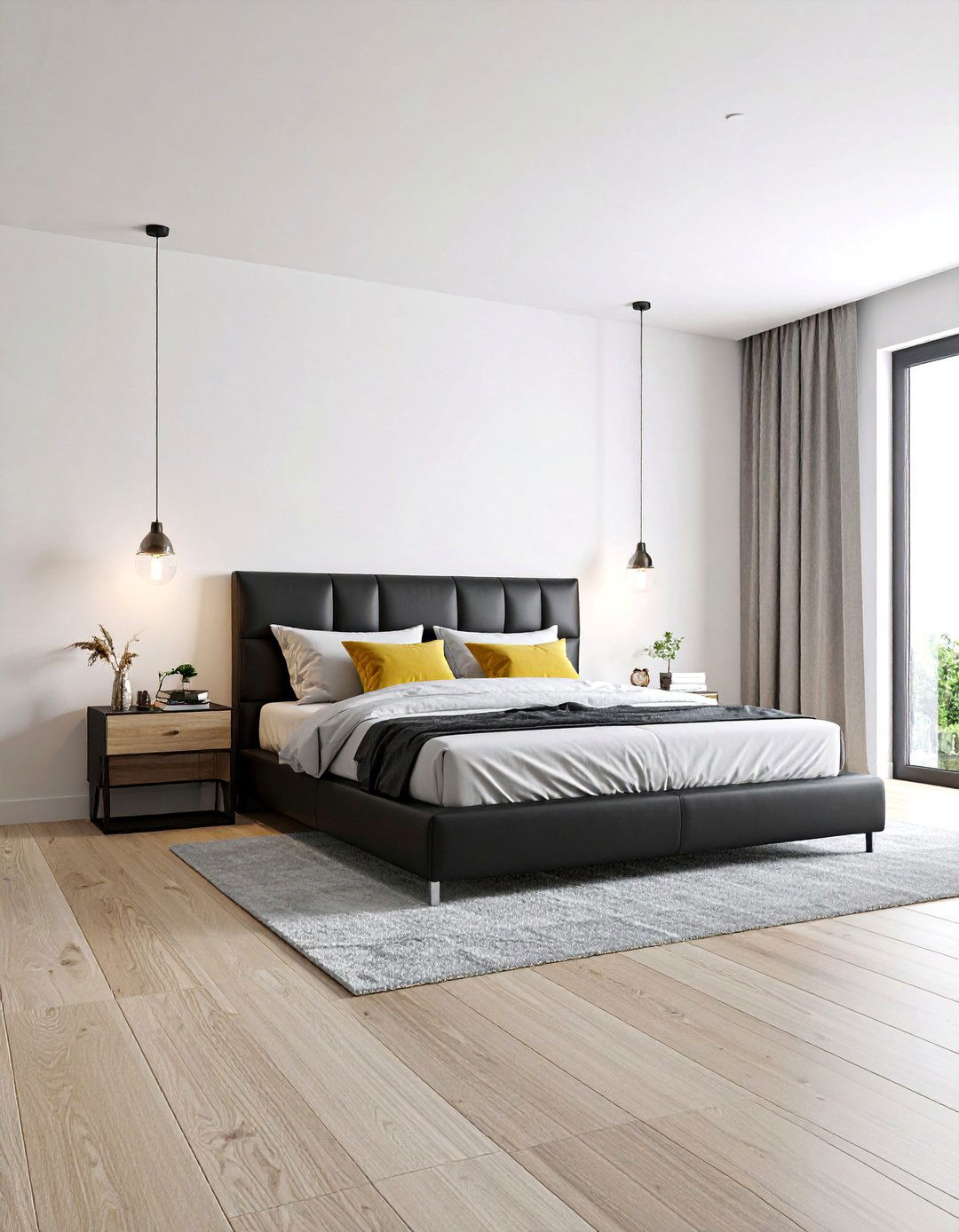 Modern Black Leather Headboard Bedroom - 25 Black Headboard Bedroom Ideas