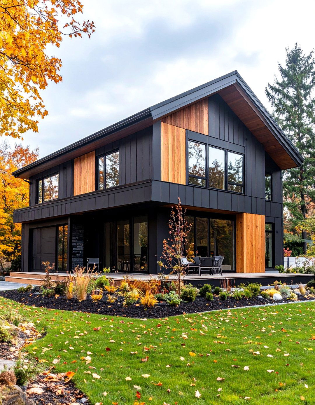 Modern Black Passive House with Cedar Rainscreen System - 25 Black House With Cedar Accents