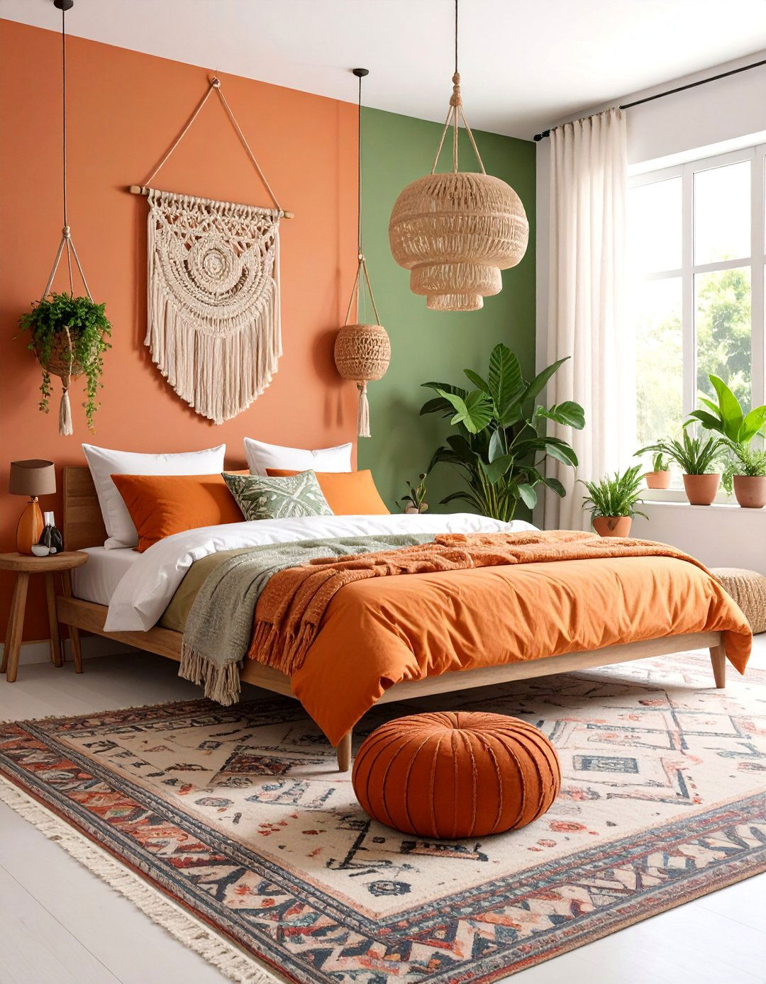 Modern Boho Bedroom Sanctuary with Earthy Tones - 25 House Decor Ideas