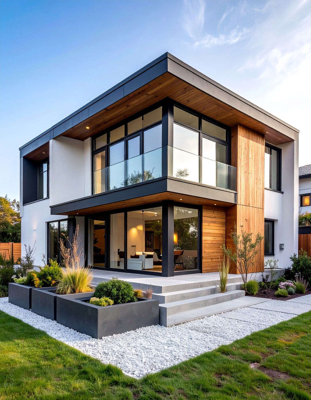 Modern Boho Minimalist Exterior with Clean Lines - 25 Boho House Exterior Ideas