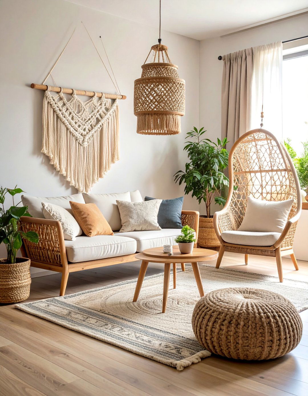 Modern Boho Minimalist with Clean Lines - 25 Boho Living Room Ideas