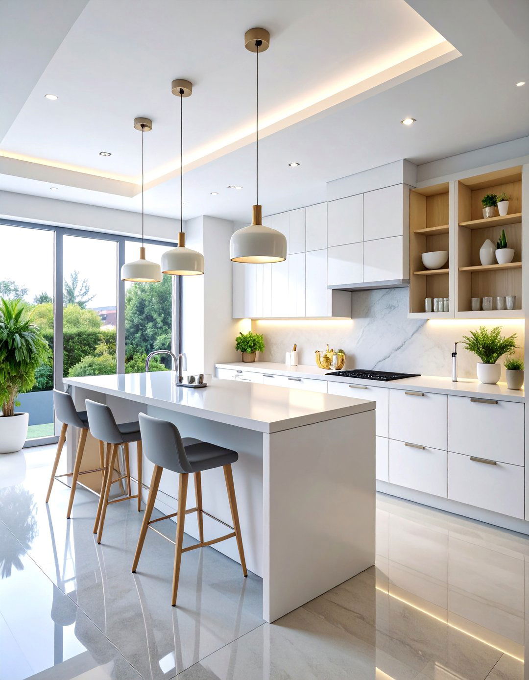Modern Built In Kitchen Office Station - 25 Small Home Office Ideas