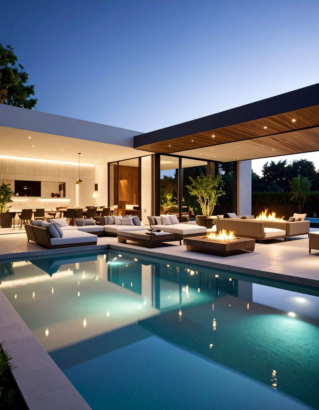 Modern California Room with Architectural Water Features - 25 California Room Design Ideas