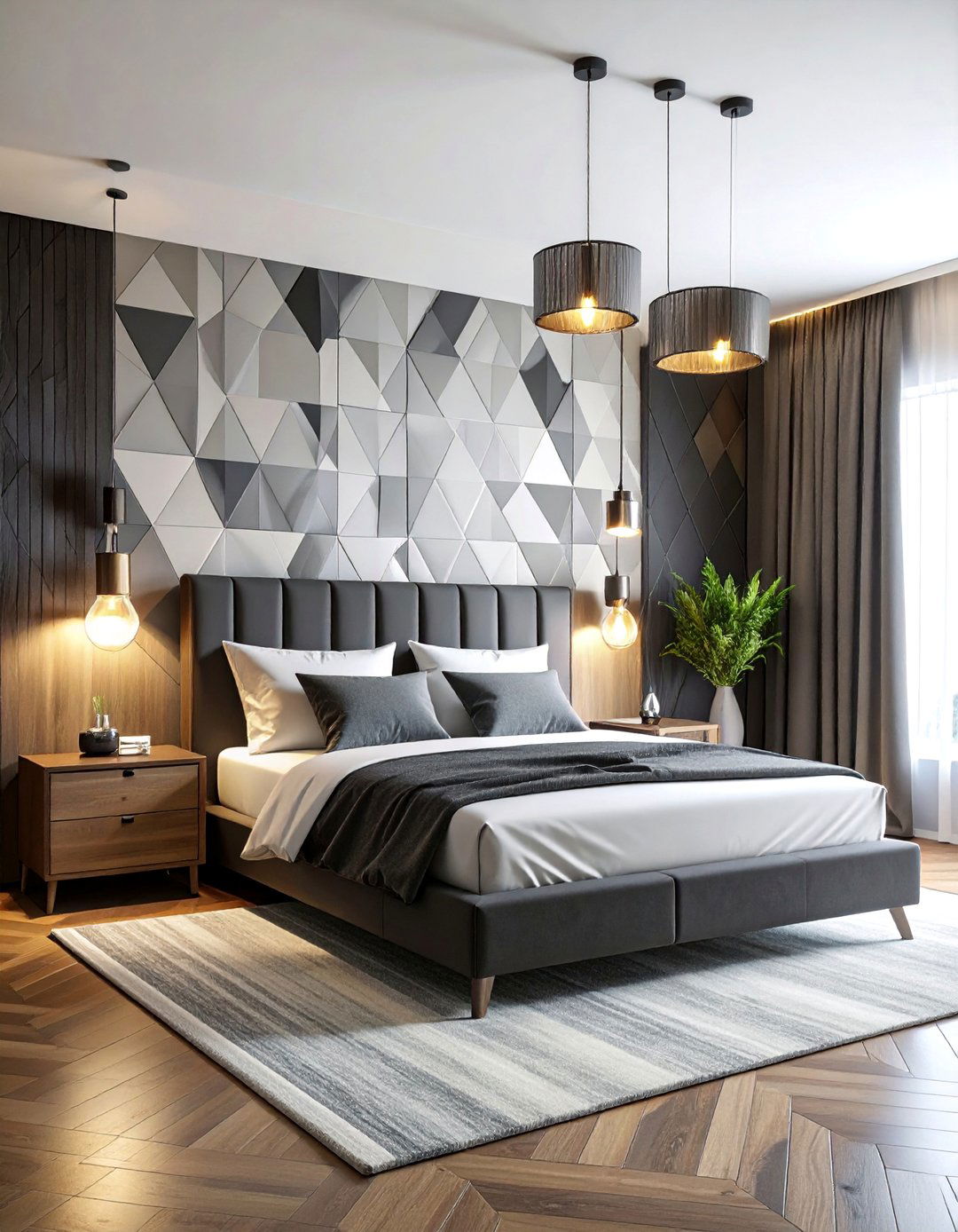 Modern Chanel Bedroom with Geometric Patterns - 25 Chanel Bedroom Ideas