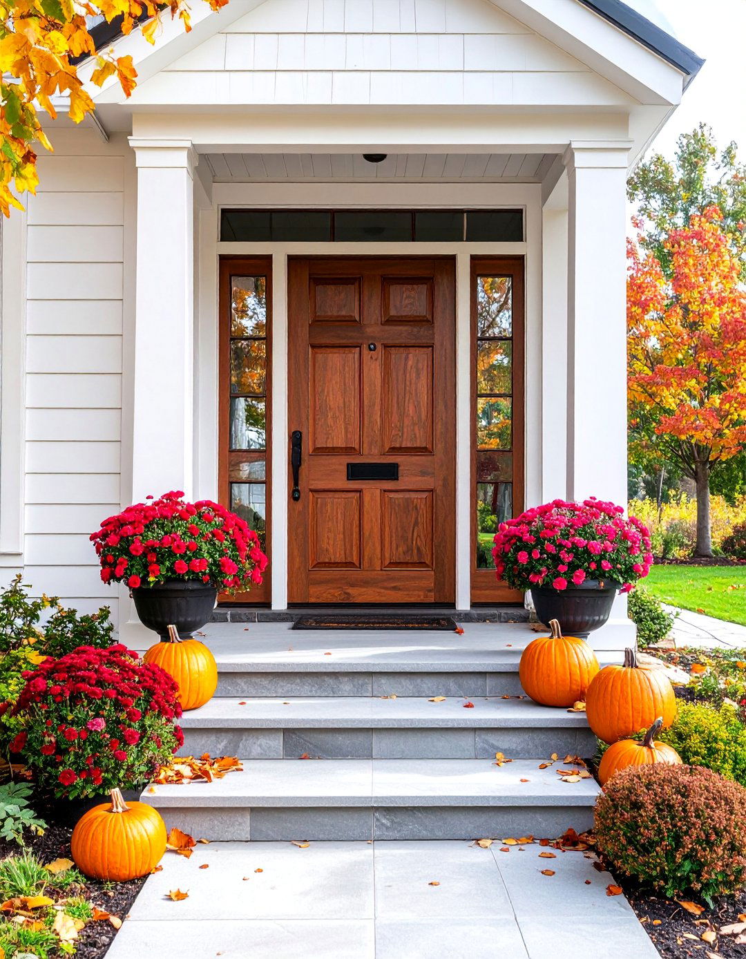 Modern Colonial Door with Energy Efficient Features - 25 Colonial Front Door Ideas