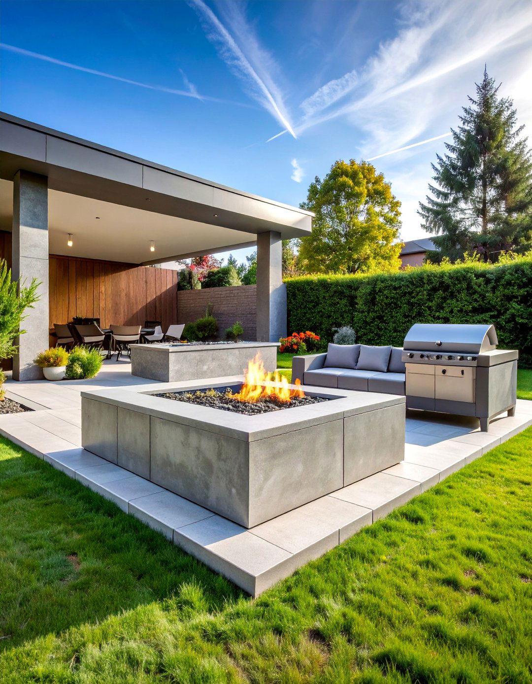 Modern Concrete Block BBQ Pit - 25 Bbq Pit Ideas