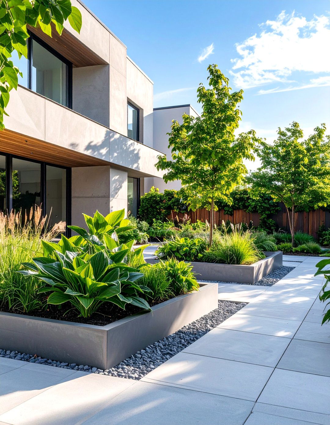 Modern Contemporary Shade Garden with Architectural Plants - 25 Shade Garden Design Ideas