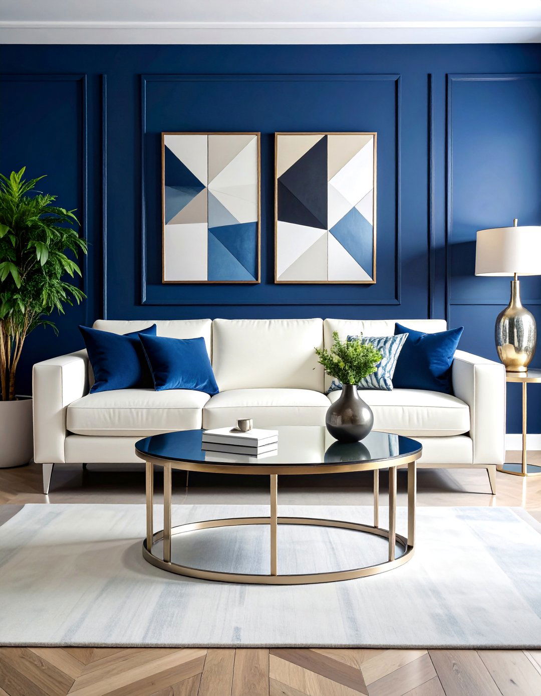 Modern Contemporary White Couch with Bold Accents - 25 White Couch Living Room Ideas