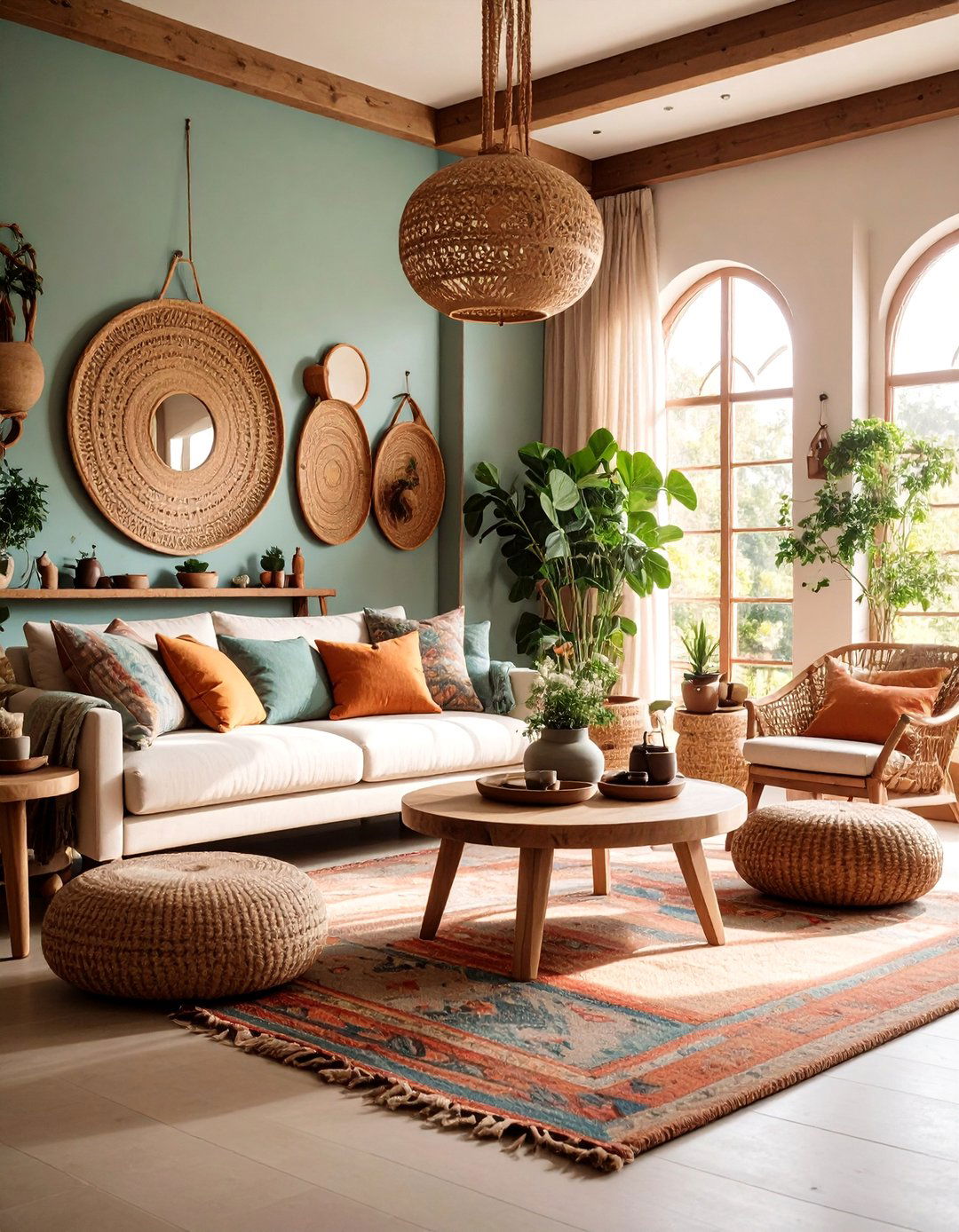 Modern Cottage Living Room with Artisanal Touches - 25 Modern Living Room Ideas