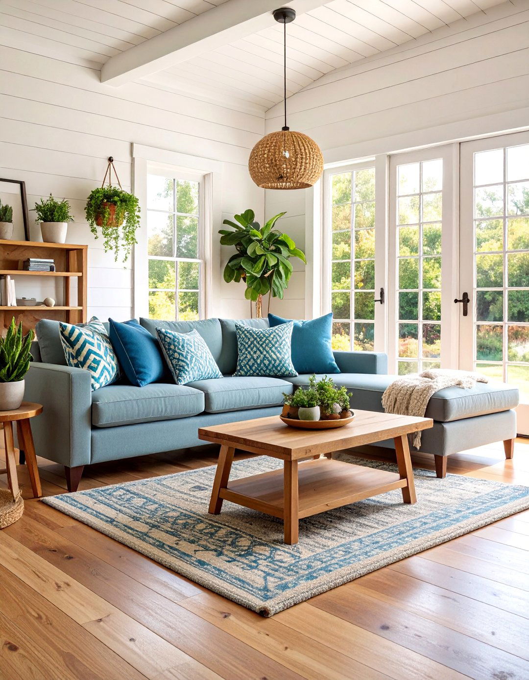 Modern Cottage Living Room with Clean Lines - 25 Cottage Living Room Ideas