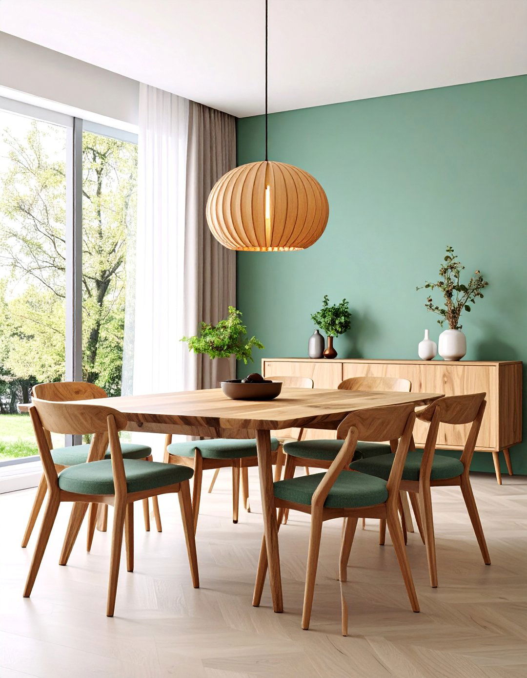 Modern Dining Room with Live Edge Table - 25 Minimalist Interior Design Ideas