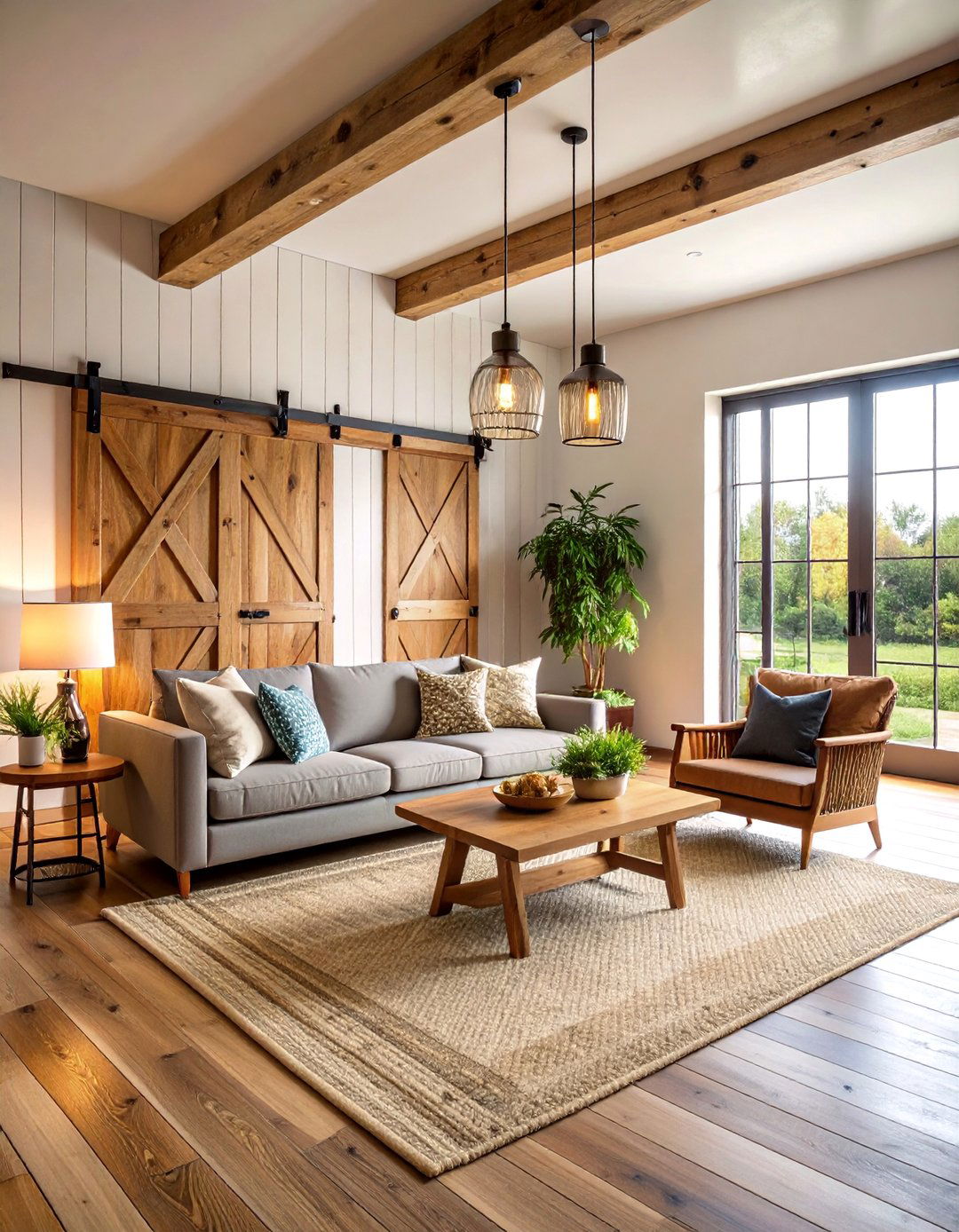 Modern Farmhouse Apartment with Rustic Touches - 25 Apartment Decorating Ideas