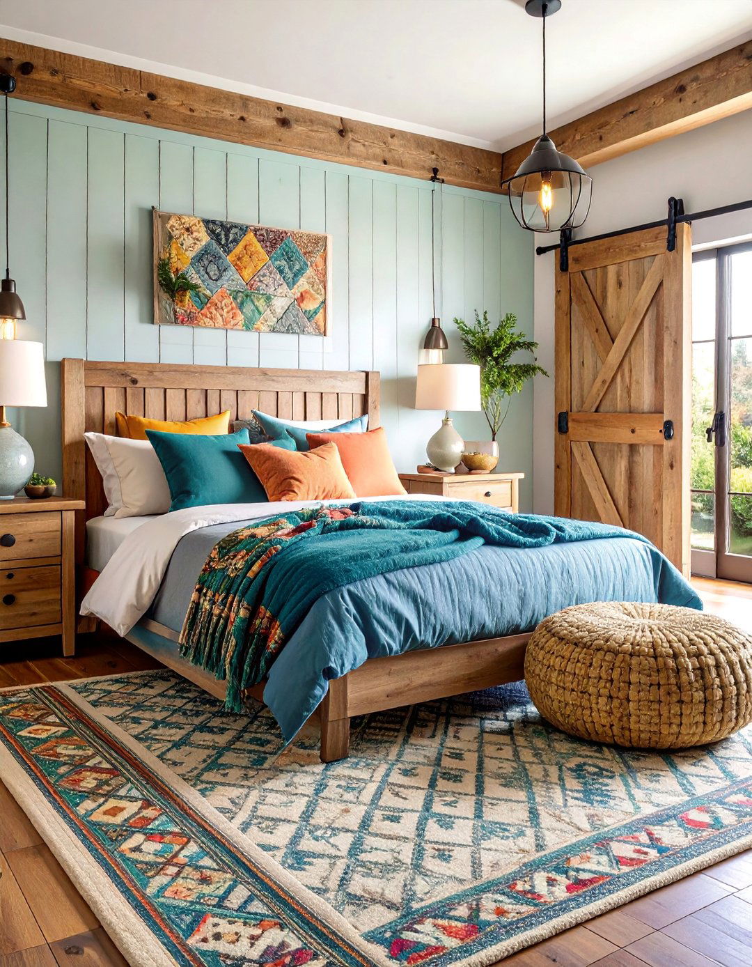 Modern Farmhouse Bedroom with Shiplap and Reclaimed Wood - 25 Large Bedroom Design Ideas
