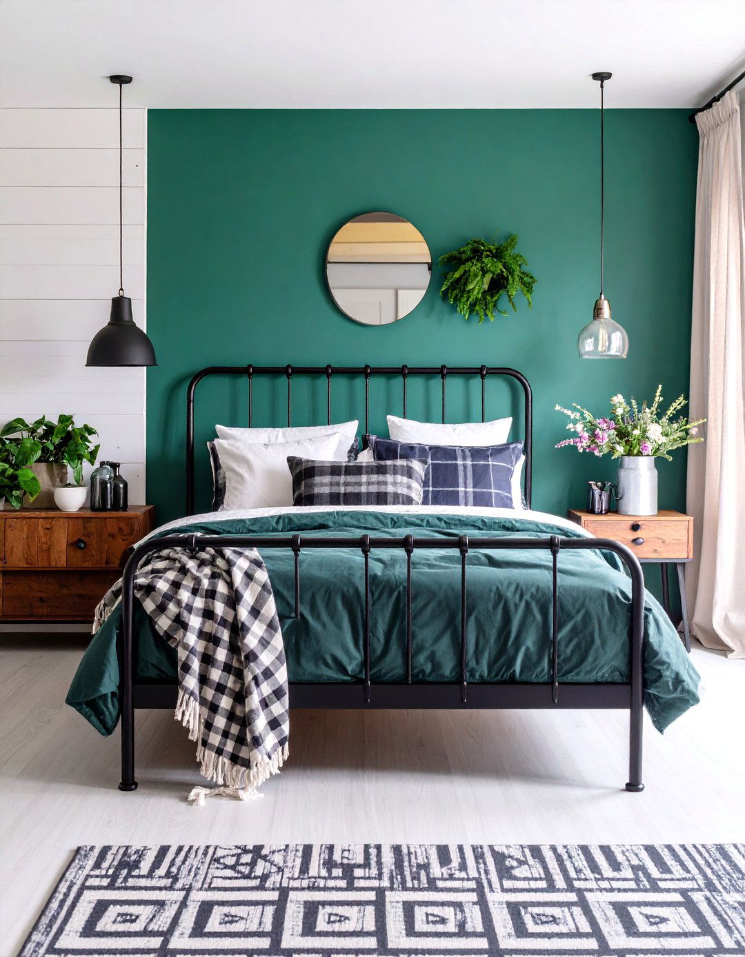 Modern Farmhouse Black and White Feminine Style - 25 Feminine Black and White Bedroom Ideas