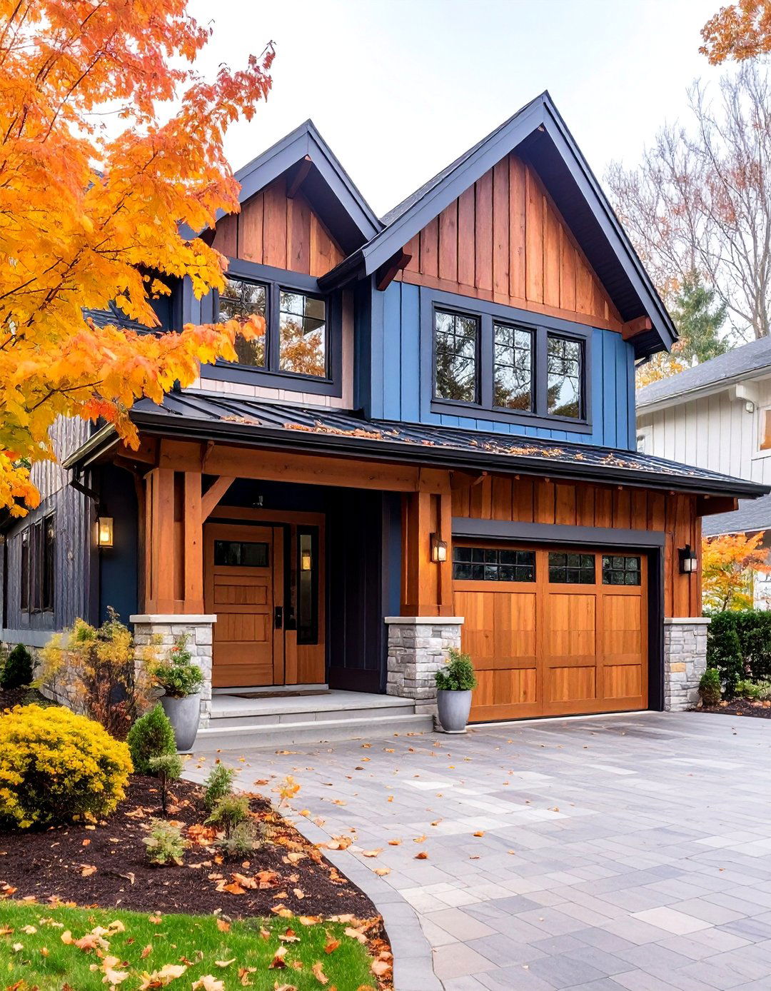 Modern Farmhouse Board and Batten Trim - 25 Exterior Garage Door Trim Ideas