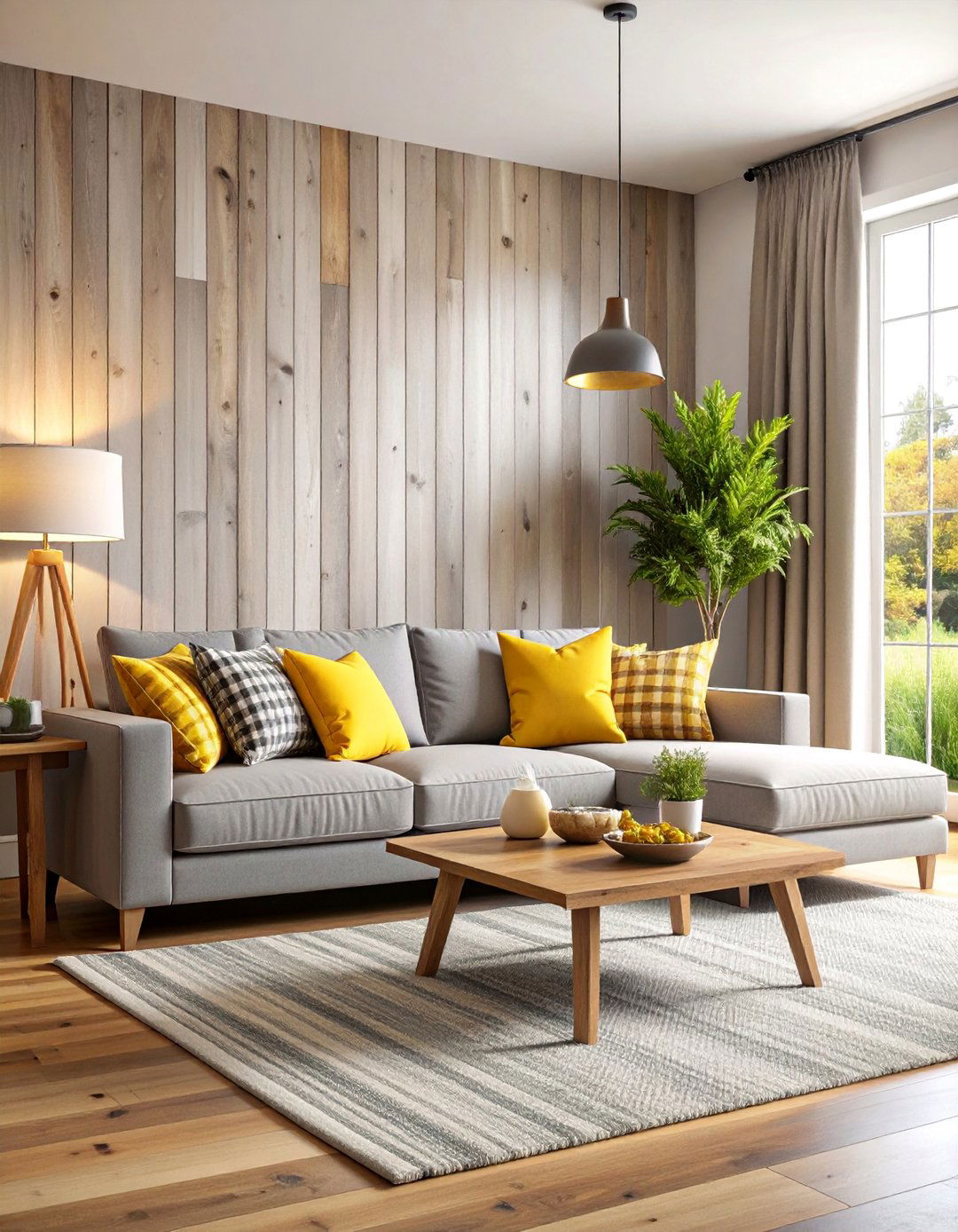 Modern Farmhouse Grey and Yellow Living Room - 25 Grey and Yellow Living Room Ideas