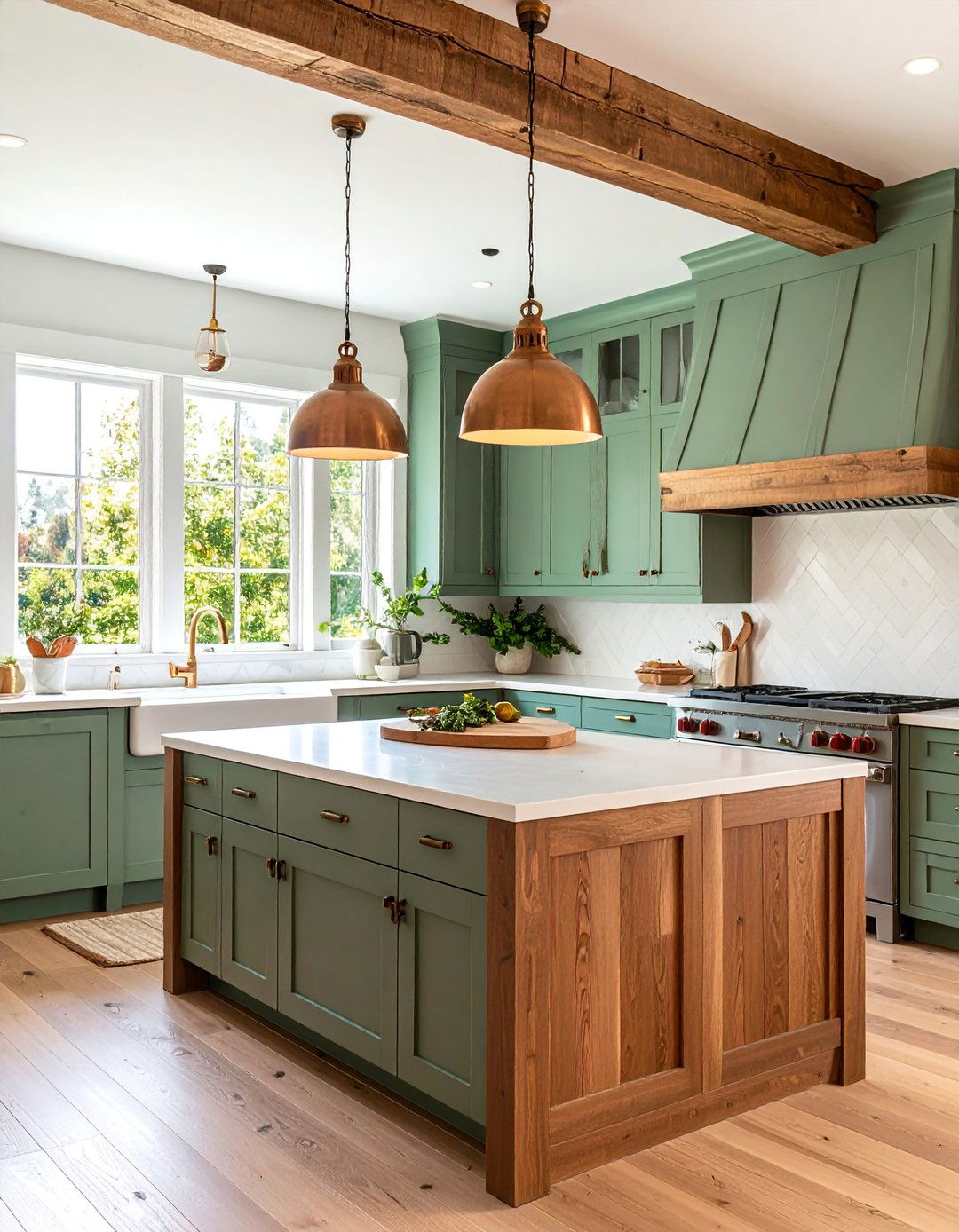Modern Farmhouse Kitchen with Shaker Cabinets - 25 Room Decorating Ideas