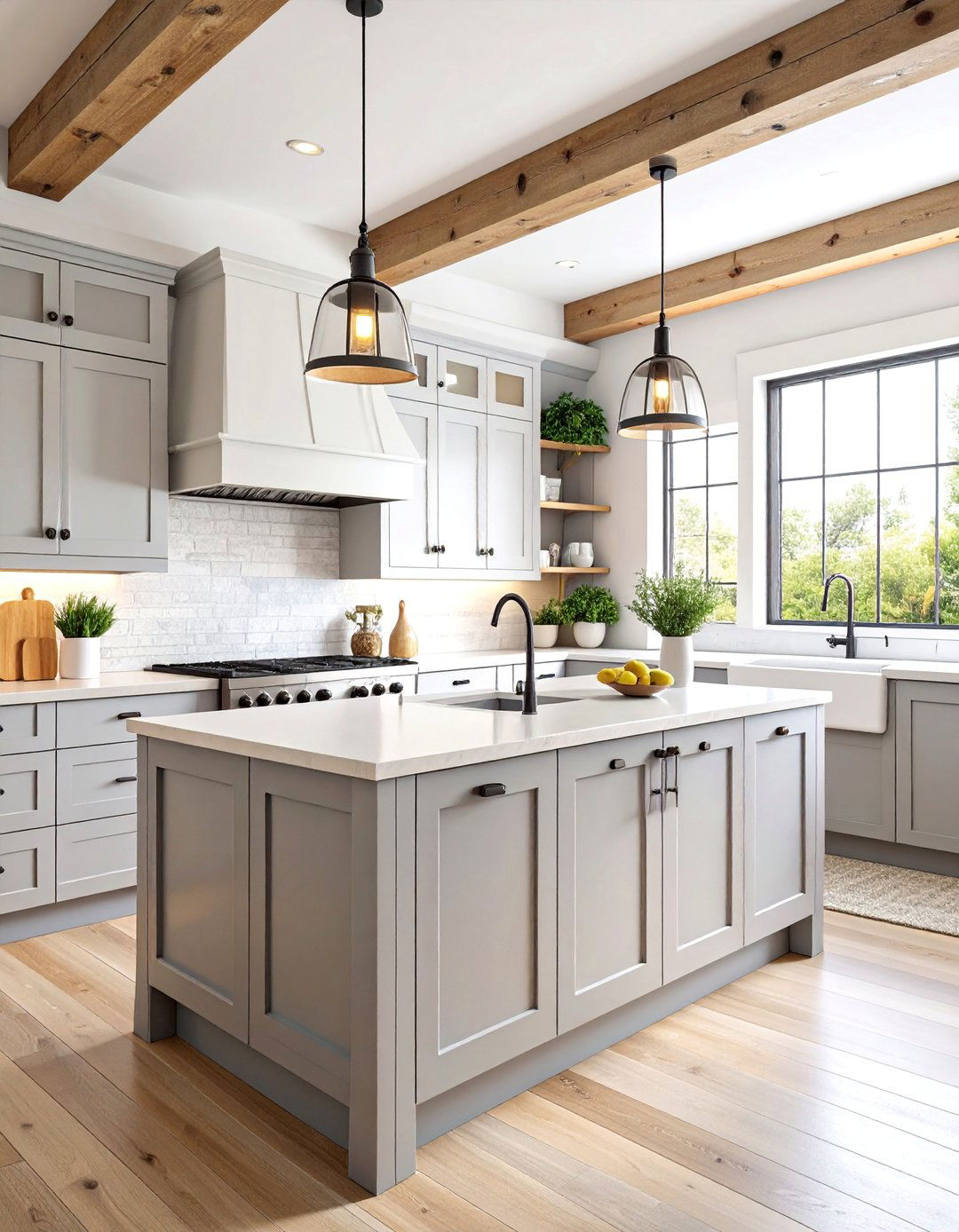 Modern Farmhouse Kitchen with White Appliances - 25 Kitchen With White Appliances Ideas