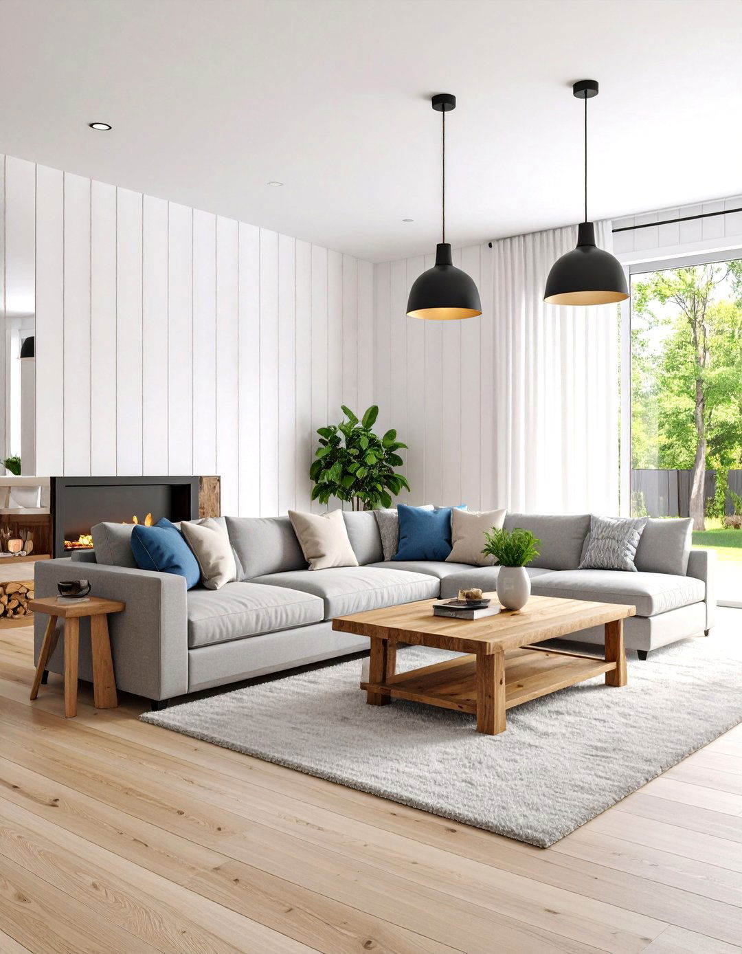 Modern Farmhouse Living Room with Shiplap - 25 Mens Living Room Ideas