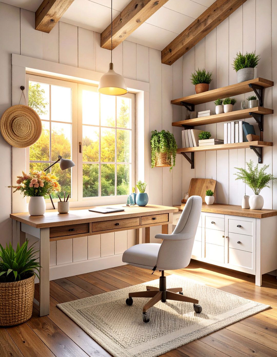 Modern Farmhouse Office - 25 Home Office Ideas for Her