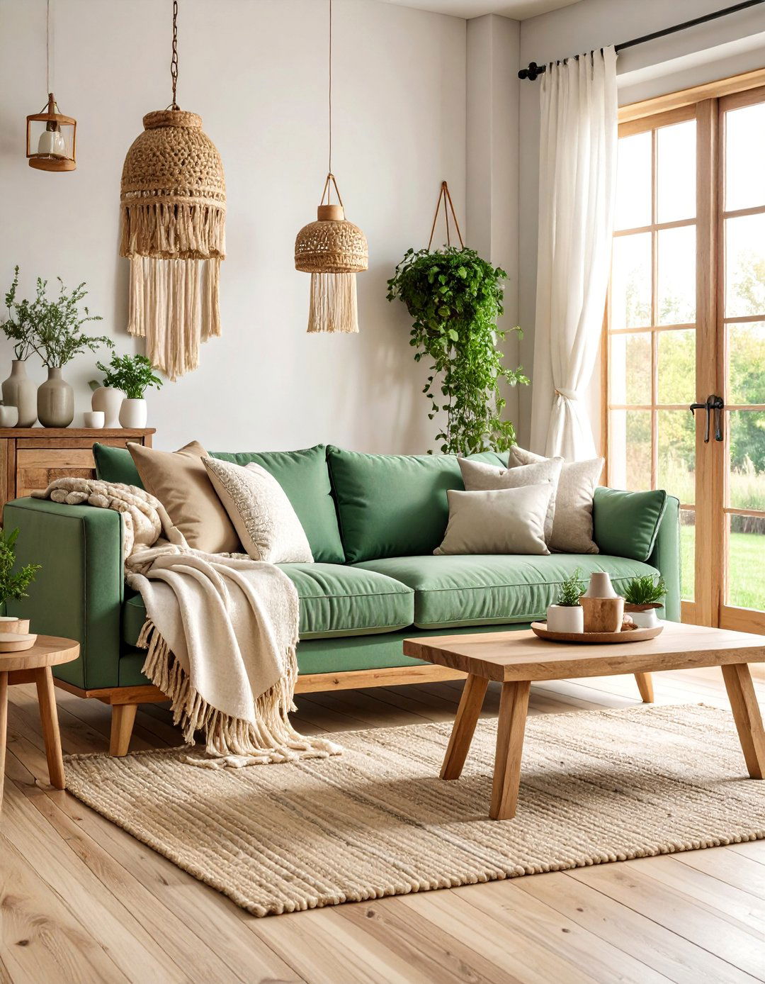 Modern Farmhouse Sage Green Couch Design - 25 sage green couch living room ideas