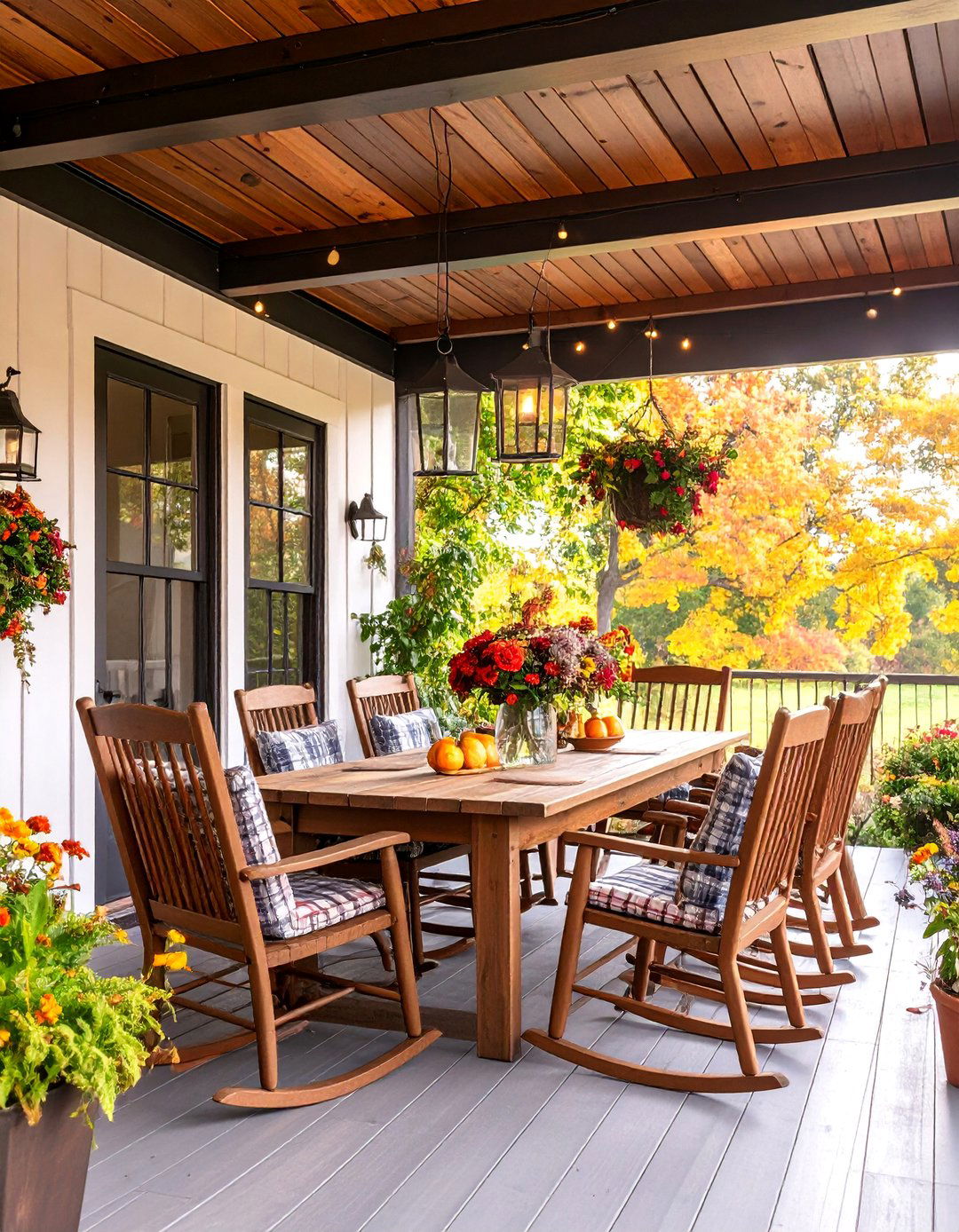 Modern Farmhouse Side Porch with Board and Batten - 25 Side Porch Ideas