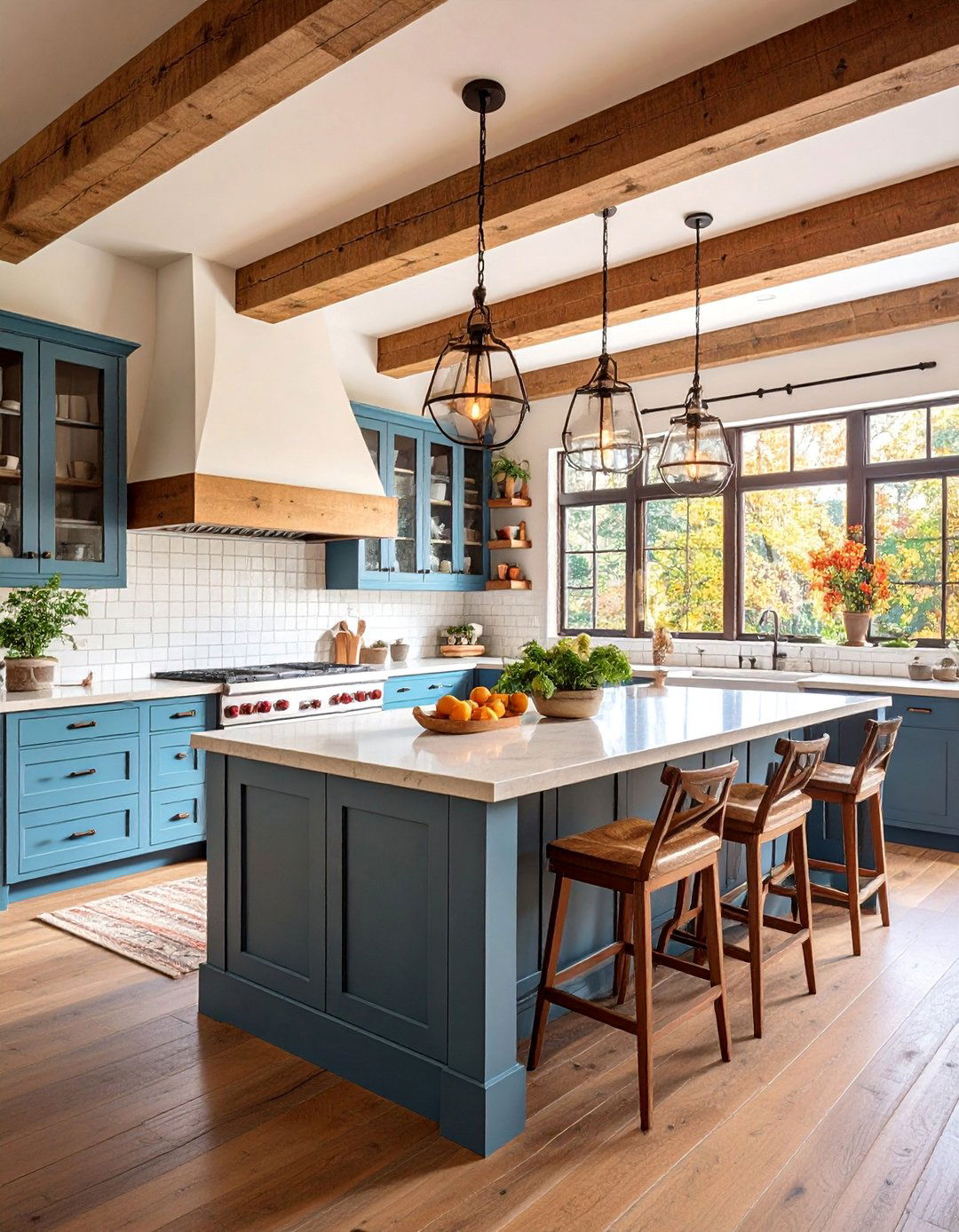 Modern Farmhouse Soapstone with Subway Tile and Pendant Lighting - 25 Soapstone Kitchen Countertops