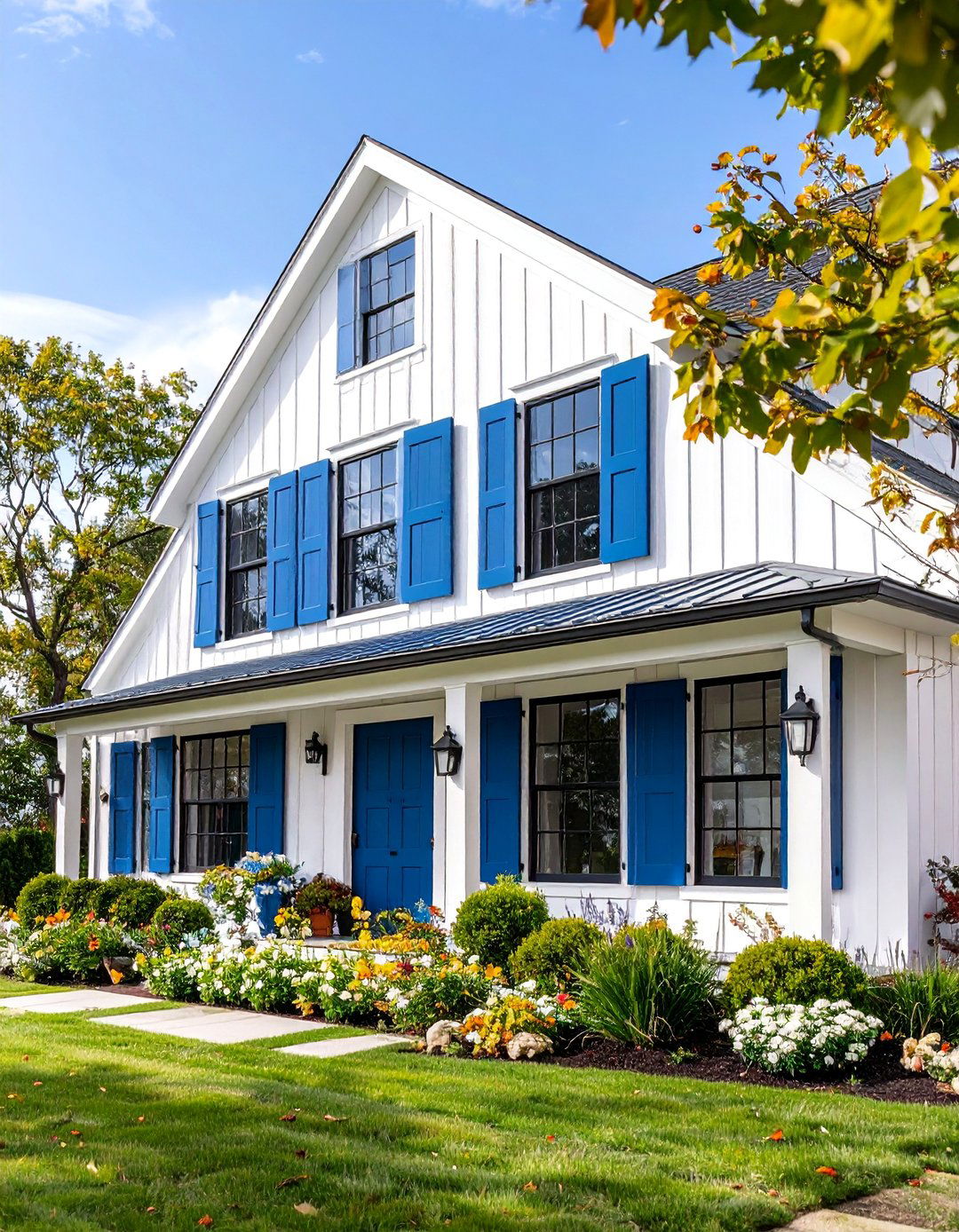 Modern Farmhouse with Shutters - 25 Modern Farmhouse Exterior