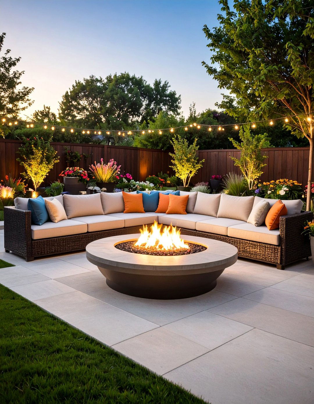 Modern Fire Pit Gathering Patio - 25 Backyard Patio Ideas