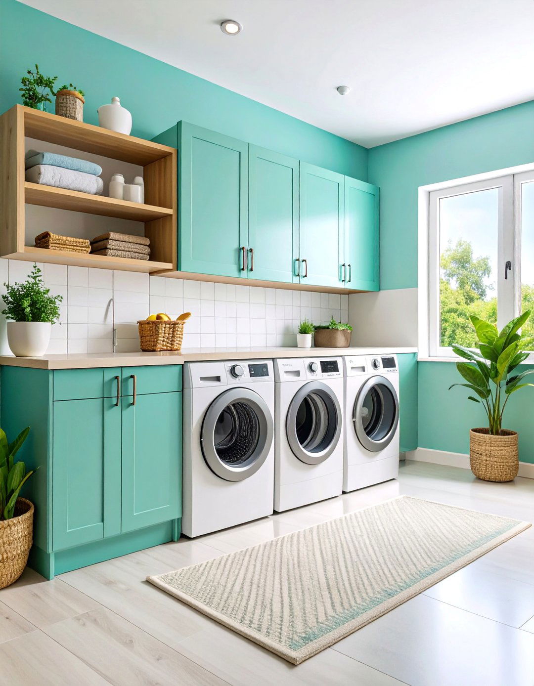 Modern Flat Panel Laundry Room Cabinets - 25 Laundry Room Cabinet Ideas