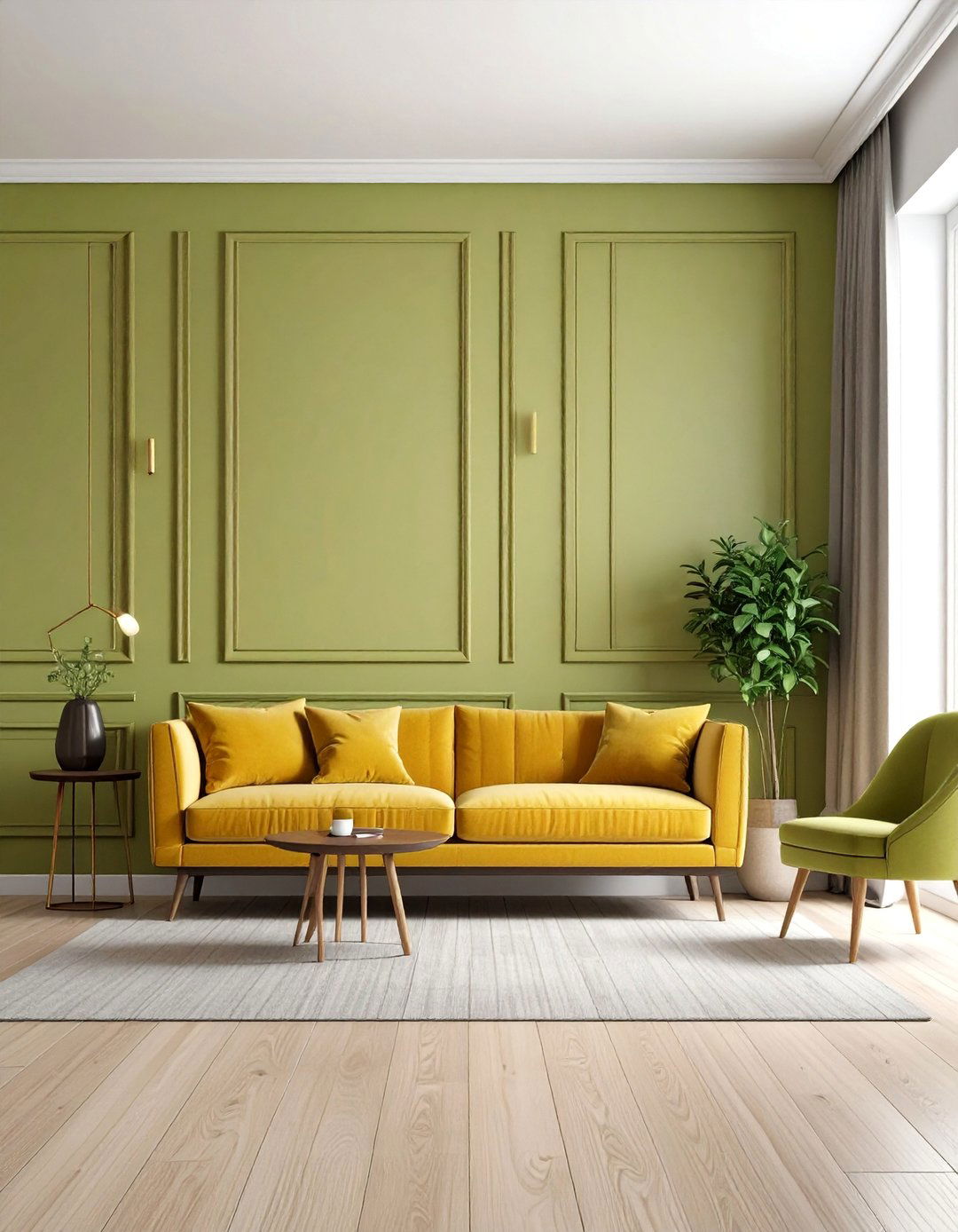 Modern Flat Panel Wainscoting with Minimalist Design - 25 Living Room Wainscoting Ideas