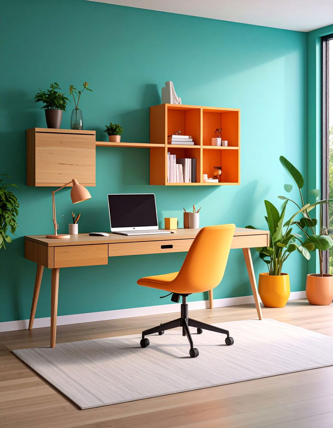 Modern Floating Desk Setup - 25 Study Room Ideas