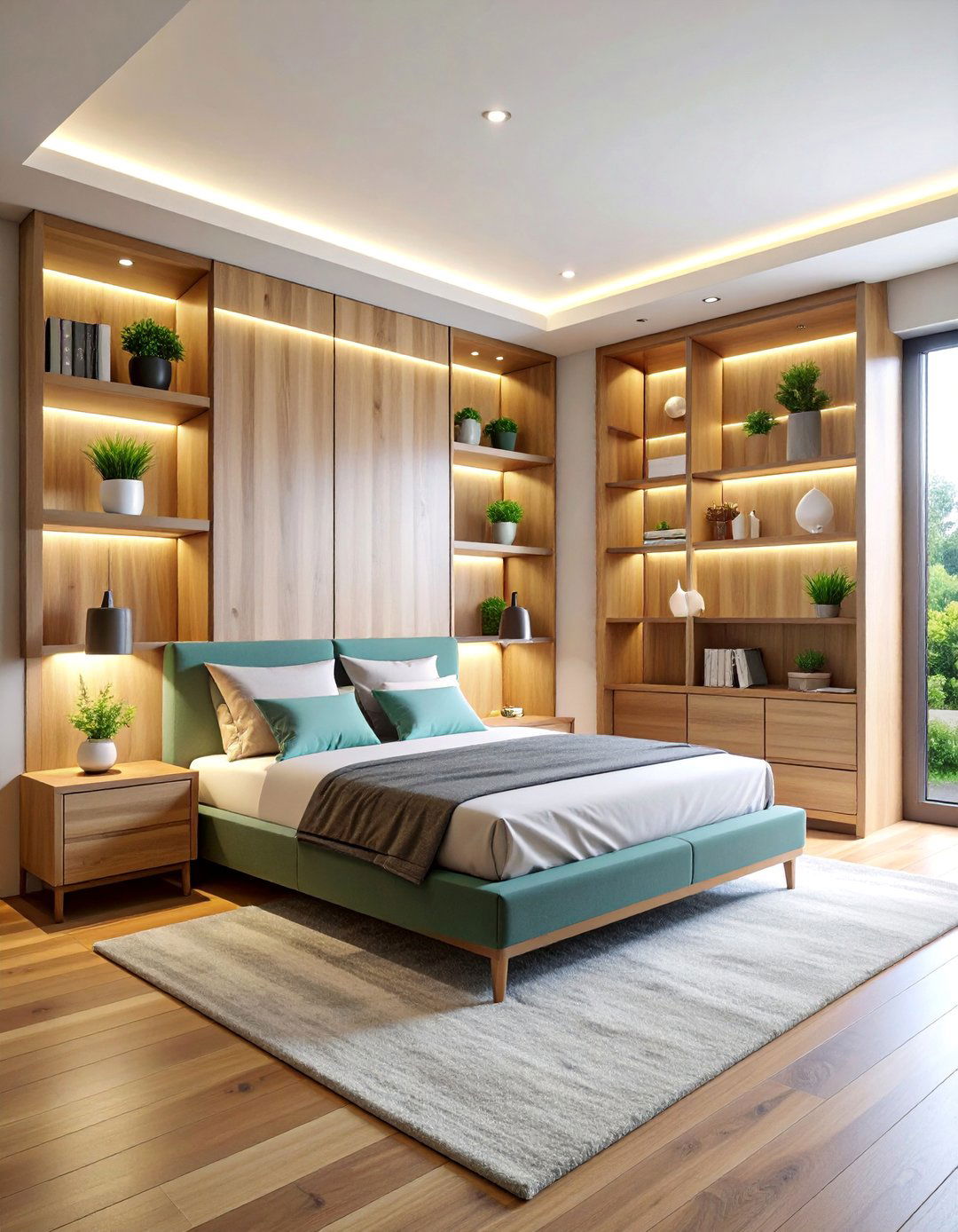 Modern Floating Shelf Sconces - 25 Bedroom Wall Sconce Ideas